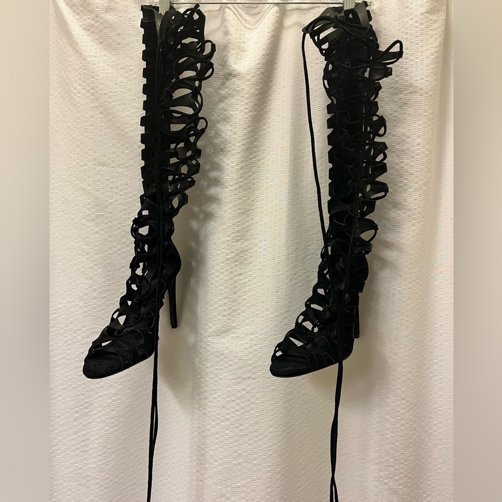 Nasty cal lace up heels
